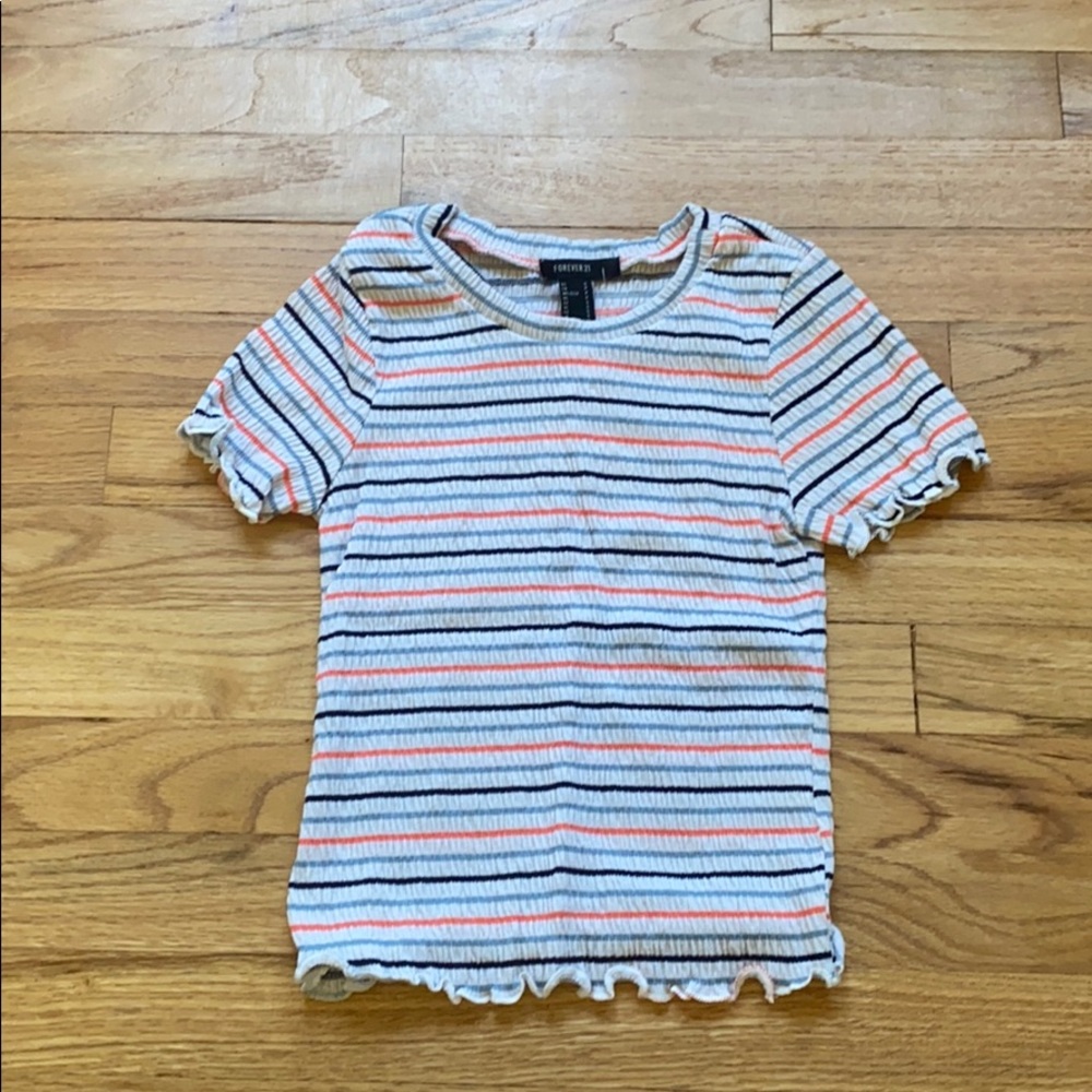 Striped crop top.